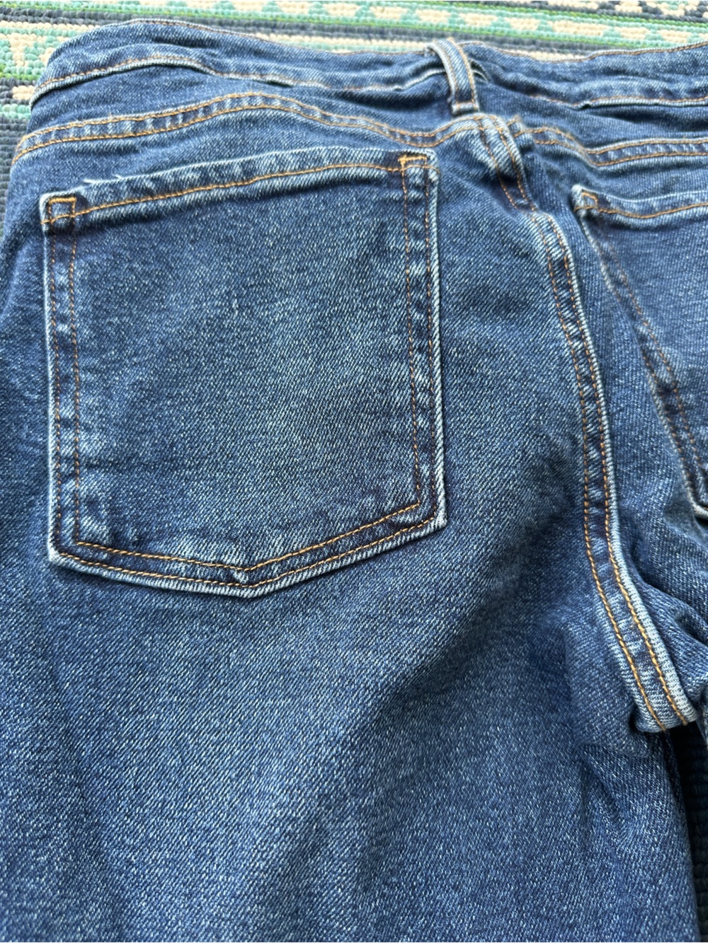 Old Navy thick Mid Rise Wide Leg Blue Denim Jeans size 6 - Picture 5 of 9